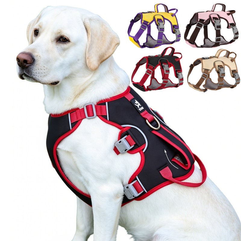 D Ring Strap - Harnais anti-traction pour chien, gilet réfléchissant